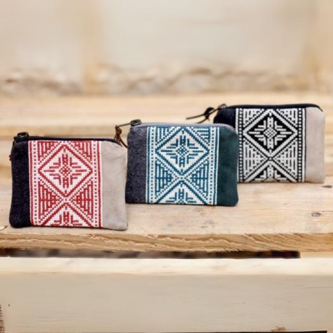 Multi-Color Coin case/ Blue/turquoise/grey