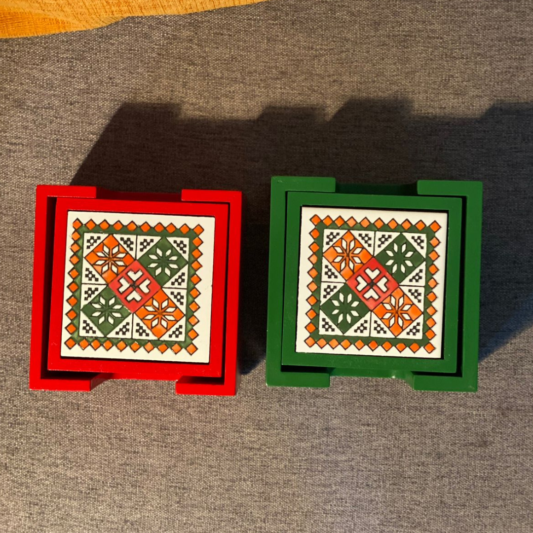 Coasters 6 pieces box（Green)